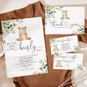 Cartão De Informações Urso pequeno eucalipto do tamanho da barriga de ma