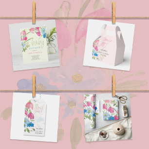 Porta-copo De Papel Boho Watercolor Primavera Floral