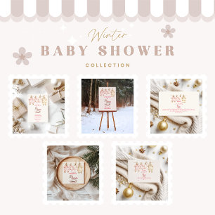 Convite Chá de fraldas de Cavalo Fogueiro Rosa de Natal