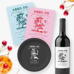 Convite Festa de aniversário de vaqueira rosa envelhecida