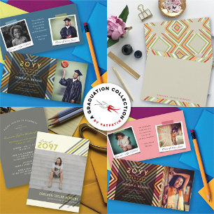 Convite Festa de formatura de Fotografias de Strips Diagon