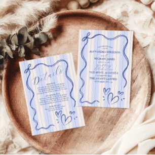 Reserve A Data Casamento de Moldura Azul Whimsical