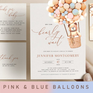 Balão Chá de fraldas do Urso do Menu