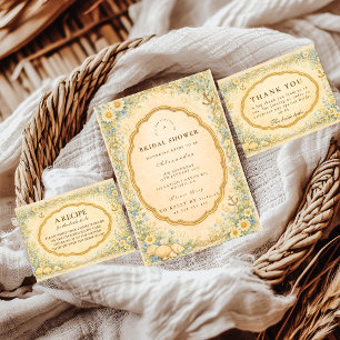 Cartão De Agradecimento Chá de Bebê de Noiva Daisy Costeira Vintage