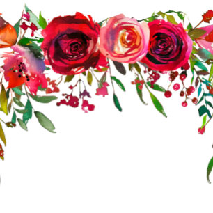 Convite Simples para Casamento de Rosas vermelhas 