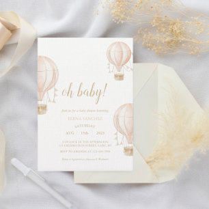 Cartão De Visita Quadrado Manuais de Chá de fraldas rosa aquarela para Baby 