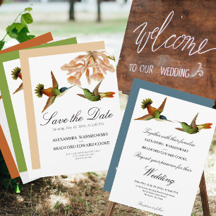 Convite de casamento para o Hummingbird Bush Pink