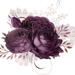 Convite Casais de pénia roxa e Rosa Dourada Chá