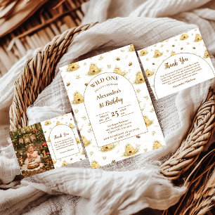 Convite Tão Doce Quanto Abelha Selvagem Aniversário