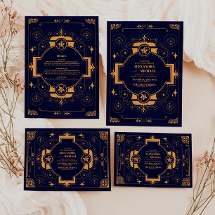 Convite Casamento Celestial Elegante