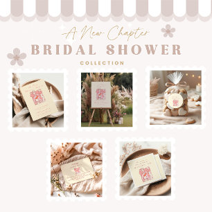 Adesivo Redondo Um novo capítulo começa o chá de panela cor-de-ros