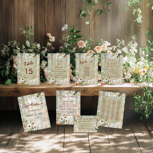 Cartão De Informações Vintage Lace & Daisies - Placa de gabinete russo