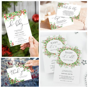 Convite Inverno verde está frio fora do chá de fraldas