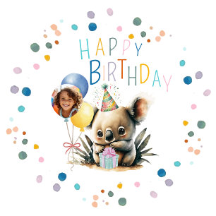 Prato De Papel Koala Birthday Paper Plates