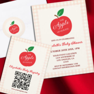 Adesivo Redondo A Maçã Do Nosso Chá de fraldas De Olhos