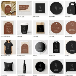 Adesivo Redondo Terracotta Flower Simples Chá de fraldas de Boho