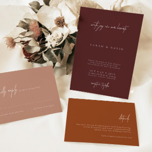 Convite Brunt Orange Minimalist Você será minha madrinha