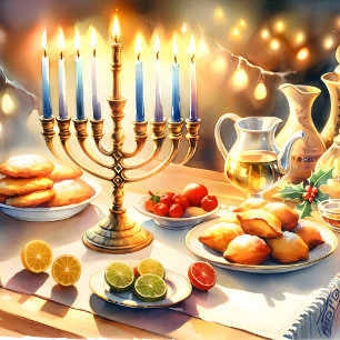 Adesivo Quadrado Happy Hanukkah