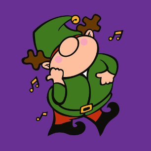 Naughty Elves Mistletoe Cartão de Natal