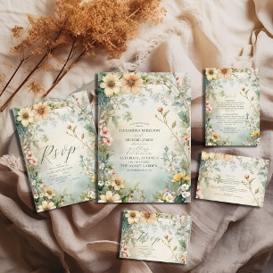 Reserve A Data Vintage Daisy Art Nouveau Mucha Wedding