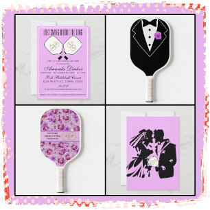 Lavanda de Convite de Fotografia de Pickleball Pré