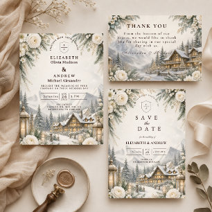 Reserve A Data Casamento Encantador de Inverno na Montanha