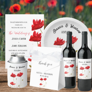 Convite Casamento Elegante Russo de Cores Vermelhos