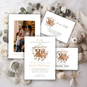 Convite Rever Gênero Boho Clothesline Chá de fraldas