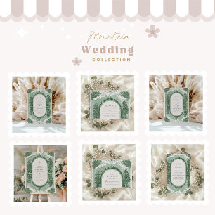 Cartão RSVP Cena da Floresta Romântica