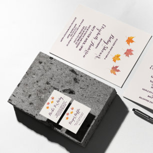 Convite Chá de fraldas de queda das folhas do mapeamento