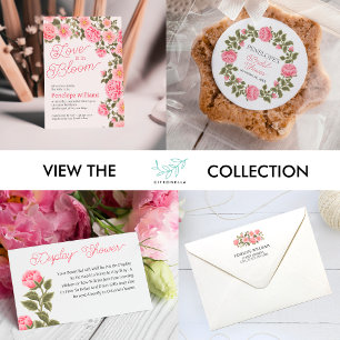 Cartão De Informações CHÁ DE EXIBIÇÃO DE ROSAS SELVAGENS bonito