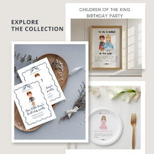 Convite Nosso Pequeno Partido primeiro aniversario Rei