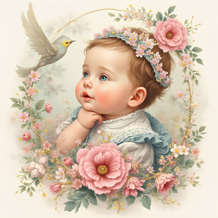 Cartão plano de convite para angel batismo