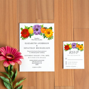 Convite Casamento do Jardim Floral de Citrus
