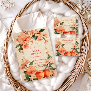 Guardanapo De Papel Chá de Bebê Botânico Jardim de Pêssego Vintage