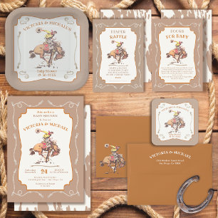 Adesivo Quadrado Western Cowboy Bucking Bronco