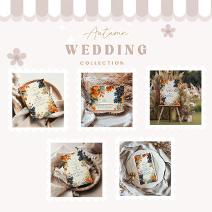 Convite Casamento outono Rustic Vineyard