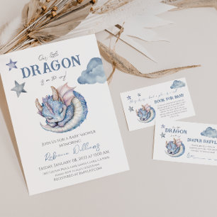 Cartão De Informações Fairytale Dreamy Dragon Fralda Raffle