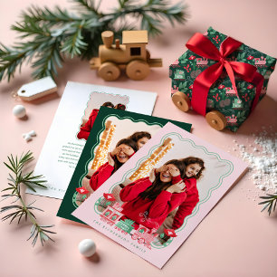 Papel De Presente Entrega de Árvore de Natal do Treinamento Rosa Ros