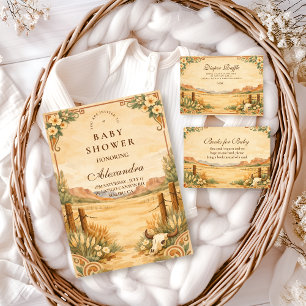 Cartão De Informações Sorteio de Roupinhas de Bebê com Flor Silvestre do