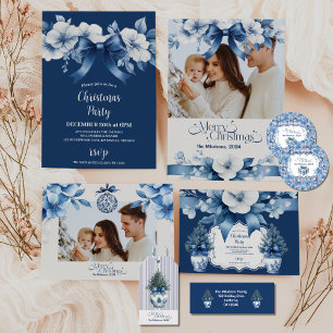 Convite Chinoiserie Chic Blue Natal