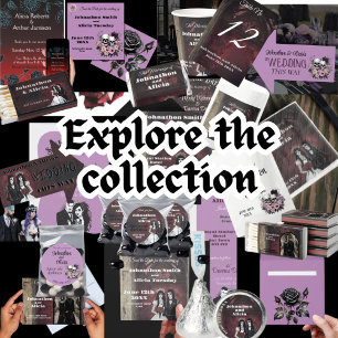 Reserve A Data estilo gótico papelaria de casamento Escuro Moody