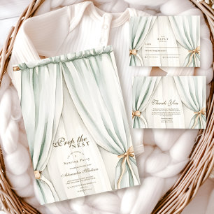 Convite Chá de fraldas do Partido Nidificação Neutro de Gê