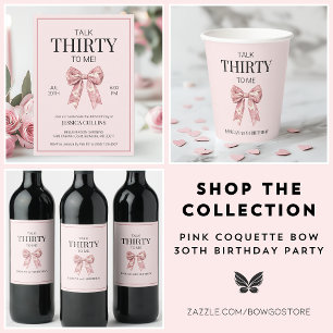 Cartão Aniversário de 30 anos Feliz de 30 Elegantes, Rosa