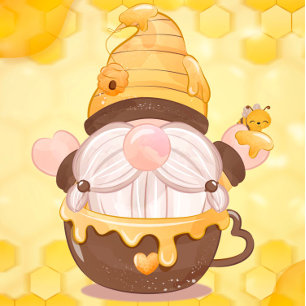 Convite Chá de fraldas dos Gnomos das Abelhas Honeycomb