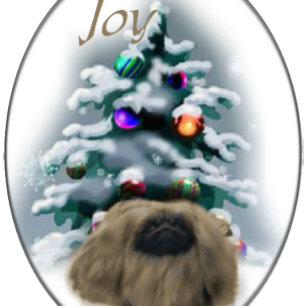 Cartão De Festividades Pekingese Christmas