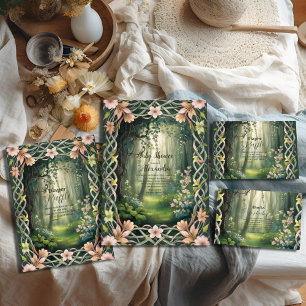 Convite Chá de fraldas de Floresta de Madeira