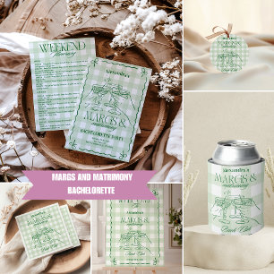 Convite Margs E Matrimony Bachelorette Itinerary