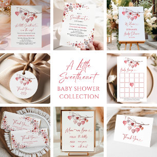 Convite Chá de fraldas de Garota Doce