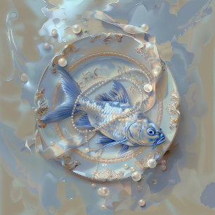 Reserve A Data Peixe - Dimensão do convite: 12,7 cm x 17,8 cm